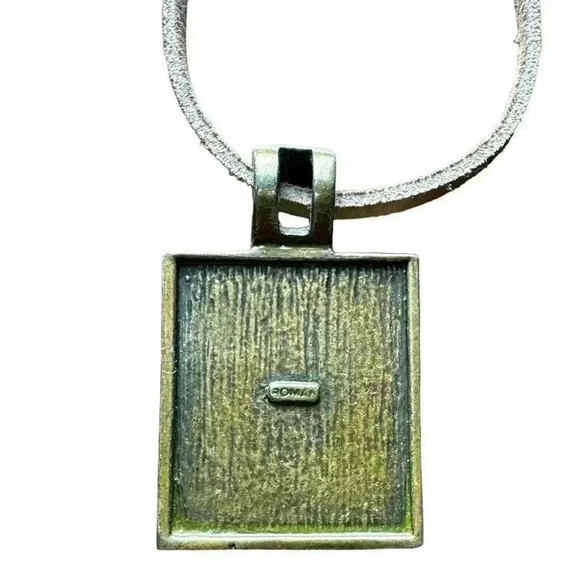 Vintage Jasper Enameled Corded necklace 12” - Picture 3 of 3